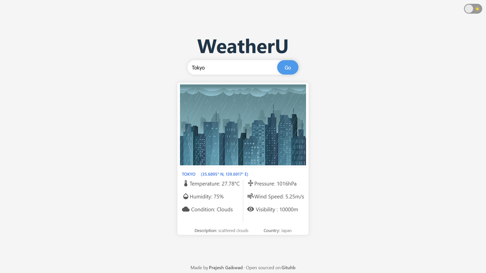 WeatherU Screenshot